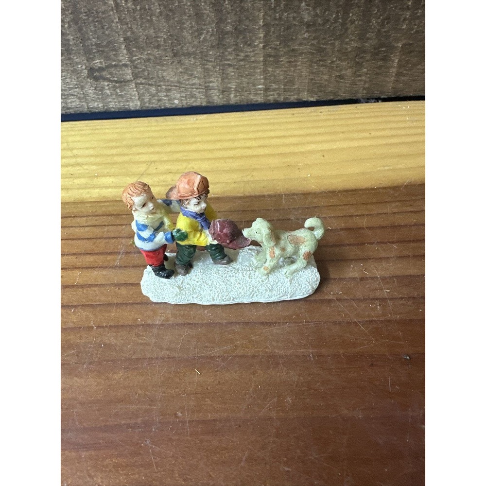 Carole Towne Collection Tug of War Figurine Christmas Village